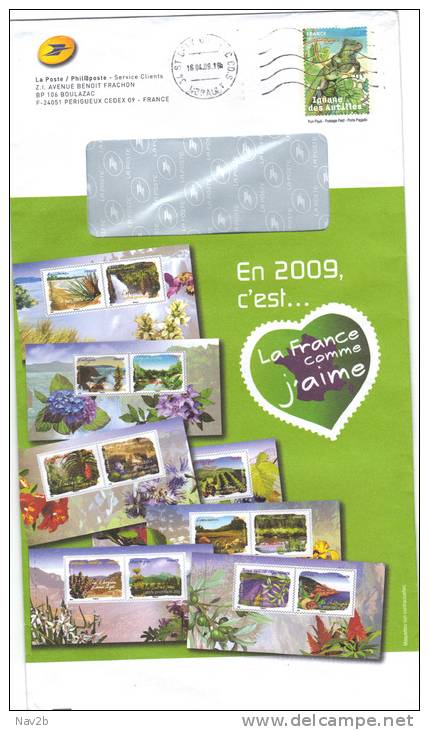 France , Entier Enveloppe TSC Philapost , Programme 2009 .Oblitérée Avril 2009 - Prêts-à-poster:Stamped On Demand & Semi-official Overprinting (1995-...)