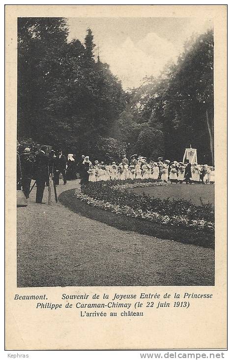 BEAUMONT : Joyeuse Entrée Princesse Caraman Chimay 1913 - RARE - Impr; Louis Lebrun Hubert Beaumont - Beaumont