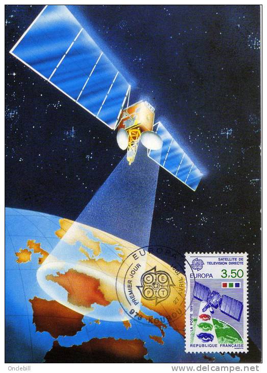 CP Maximum Guyane KOUROU Satellite TDF1 Europa  Avril 1991 état Superbe - Autres & Non Classés