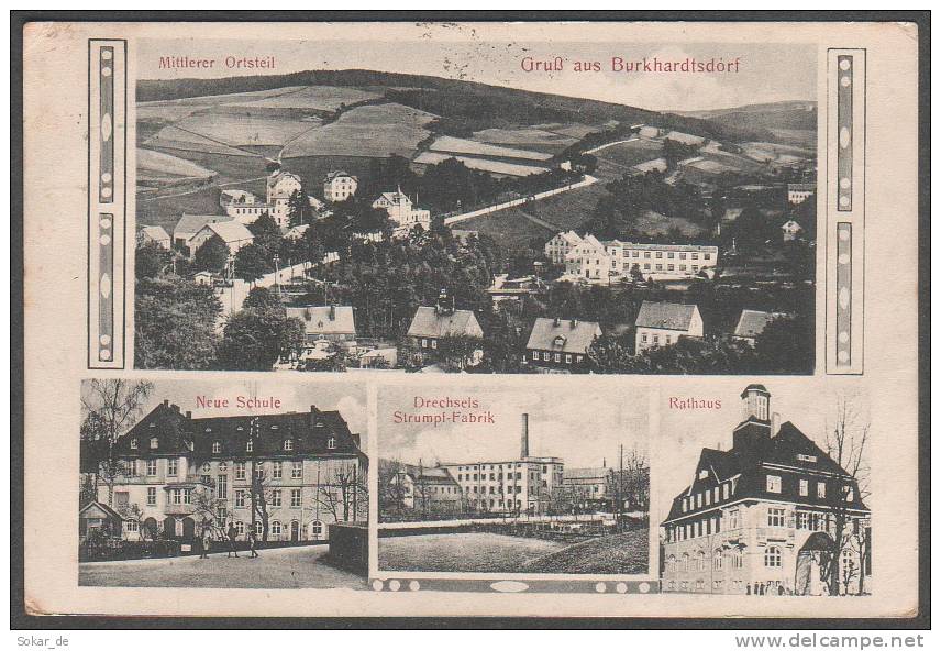 AK Burkhardtsdorf Erzgebirge Bezirk Chemnitz Sachsen Feldpost 1919 - Burkhardtsdorf