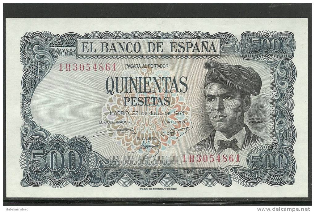 ESPAÑA- BILLETE DE 500Pts. Plancha. 23.de Julio De 1971 - 500 Pesetas