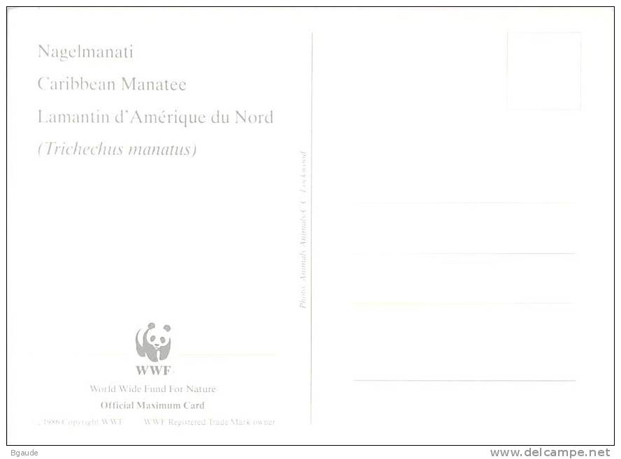 GUYANE    WWF CARTE MAXIMUM NUM.YVERT  2878  PROTECTION DE LA NATURE  LAMENTIN - Maximum Cards