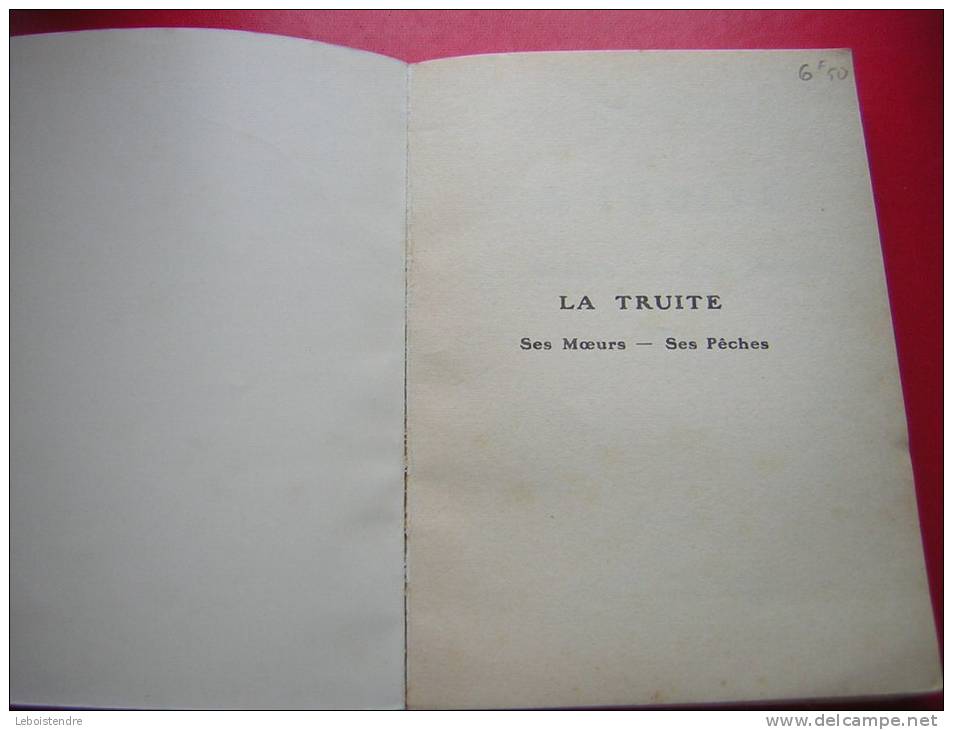 P.LACOUCHE-R.RENAULT-1967 EO -LA TRUITE-SES MOEURS SES PÊCHES-PREFACE DE M.-P.ROLLIN-EDITIONS BORNEMANN - Fischen + Jagen