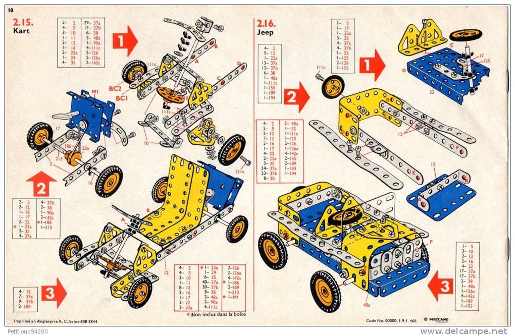 CATALOGUE MECCANO Boite No 2 - Meccano