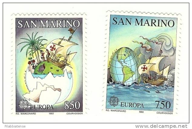 1992 - San Marino 1351/52 Scoperta Dell'America ---- - Altri & Non Classificati