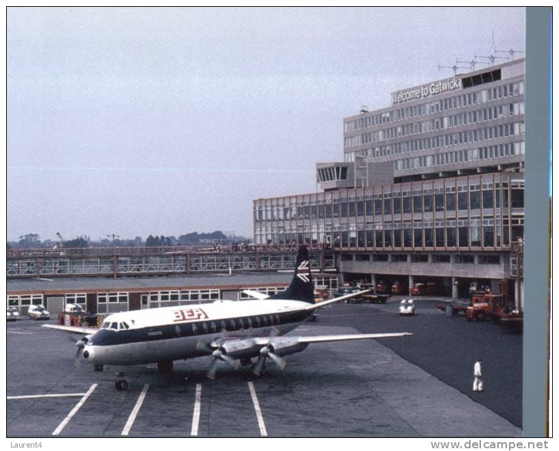 (avi -13) - Avion - Airplane - BEA Viscount  - Gatwick Airport - 1946-....: Moderne