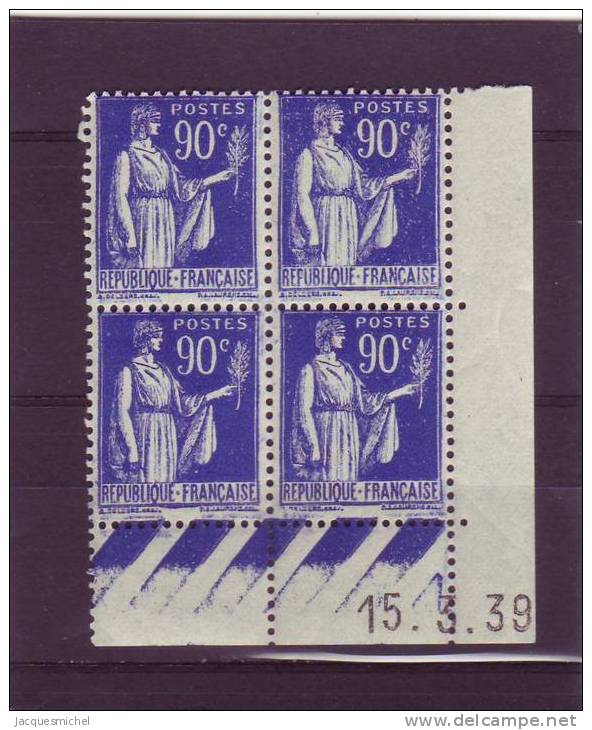 N° 368 - 90c PAIX/LAURENS - O De O+P - Tirage Du 16.2.39 Au 28.3.39 - 15.03.1939 - - 1930-1939