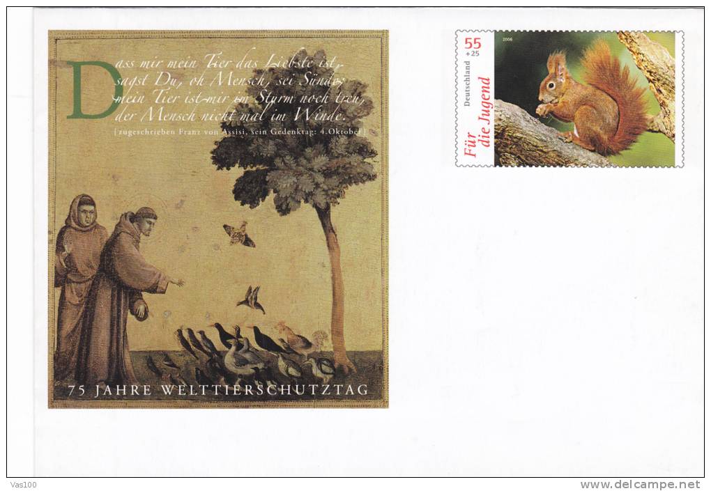 Squirrel,écureuil,2006,entier Postal,covers Stationery Unused Germany. - Rodents