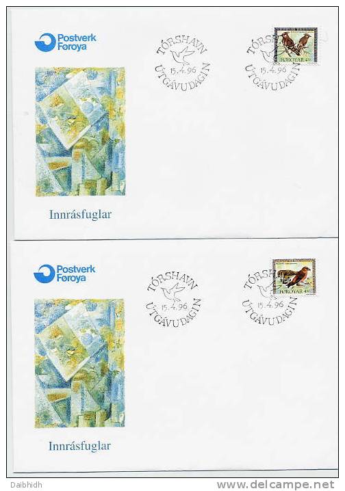 FAEROE ISLANDS 1996 Migratory Birds Set  On  2 FDCs..  Michel 298-99 - Faeroër