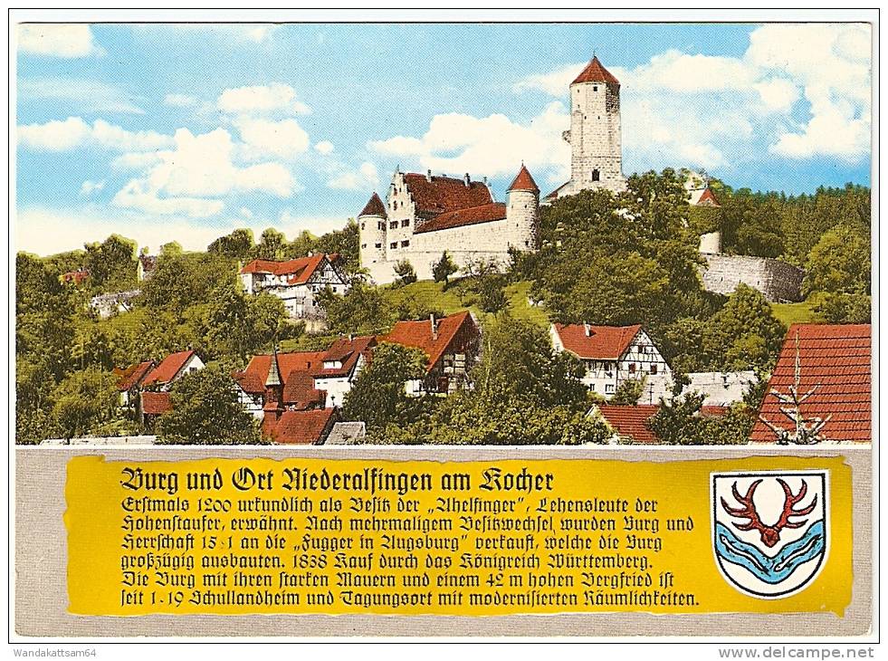 AK 13138 7081 HÜTTLINGEN-NIEDERALFINGEN Mit Marienburg 23. 5. 79 - 17 7081 HÜTTLINGEN, WÜRTT 1024-1974 950 Jahre Schöne - Aalen