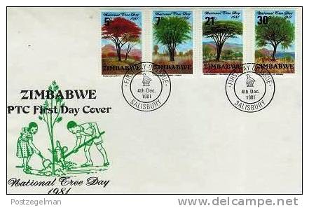 ZIMBABWE 1981 FDC Trees 255-258 - Trees