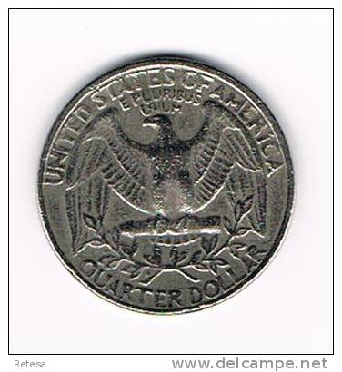 U.S.A.  WASHINGTON  1/4 DOLLAR  1985 P - 1932-1998: Washington