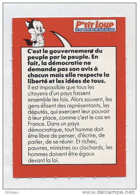 Fiche P'tit Loup Democratie Deputé - Histoire