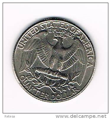 U.S.A.  WASHINGTON  1/4 DOLLAR  1988 P - 1932-1998: Washington