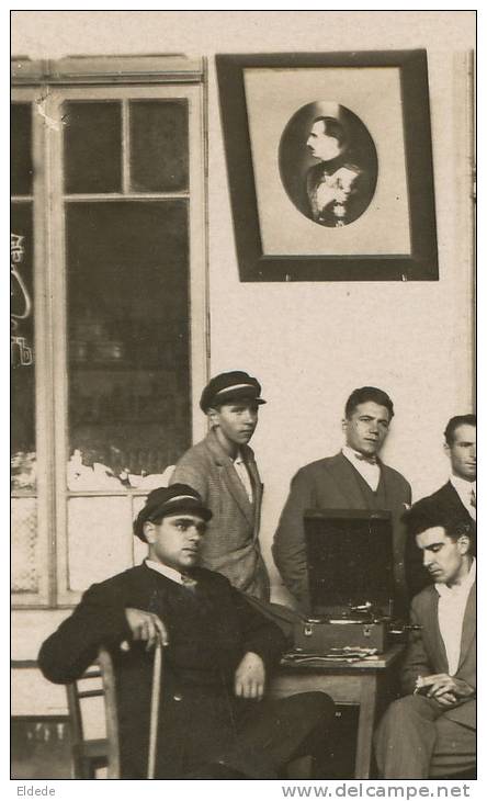Varna Real Photo Group With Phonograph, Phono, 1928, Gramophone . King Of Bulgaria - Bulgarie