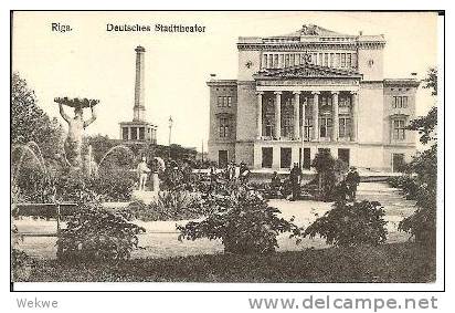 Let074/ Riga, Stadttheater Um 1915, Ungebraucht - Lettonie