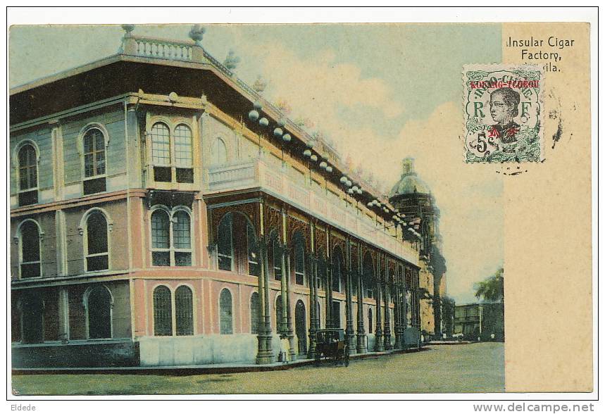 Manila  Insular Cigar Factory Tobacco P. Used Stamp Kouang Tcheou  Edit Sternberg Hongkong - Filipinas