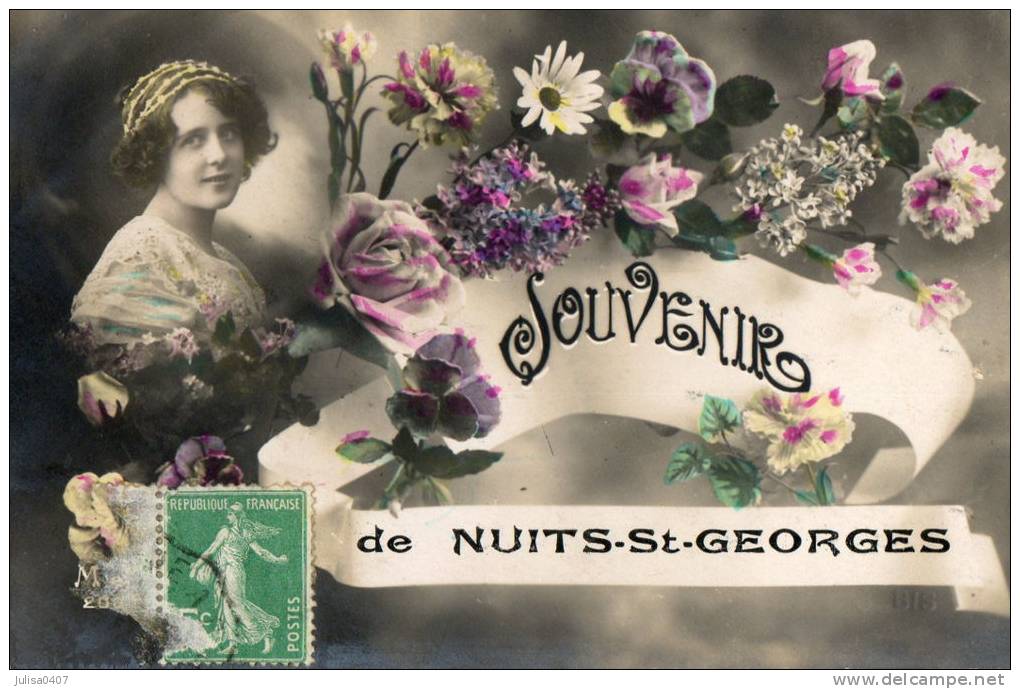 NUITS SAINT GEORGES (21) Carte Fantaisie Souvenir De - Nuits Saint Georges