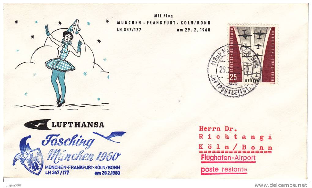 Duitsland, Fasching München 1960, Lufthansa Flight (4597) - Carnival