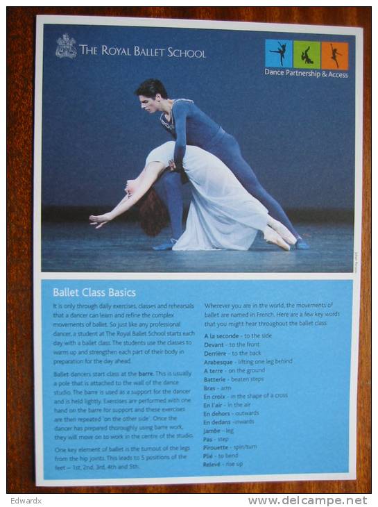 The Royal Ballet School Class Basics London Leaflet Flyer Handbill - Publicités