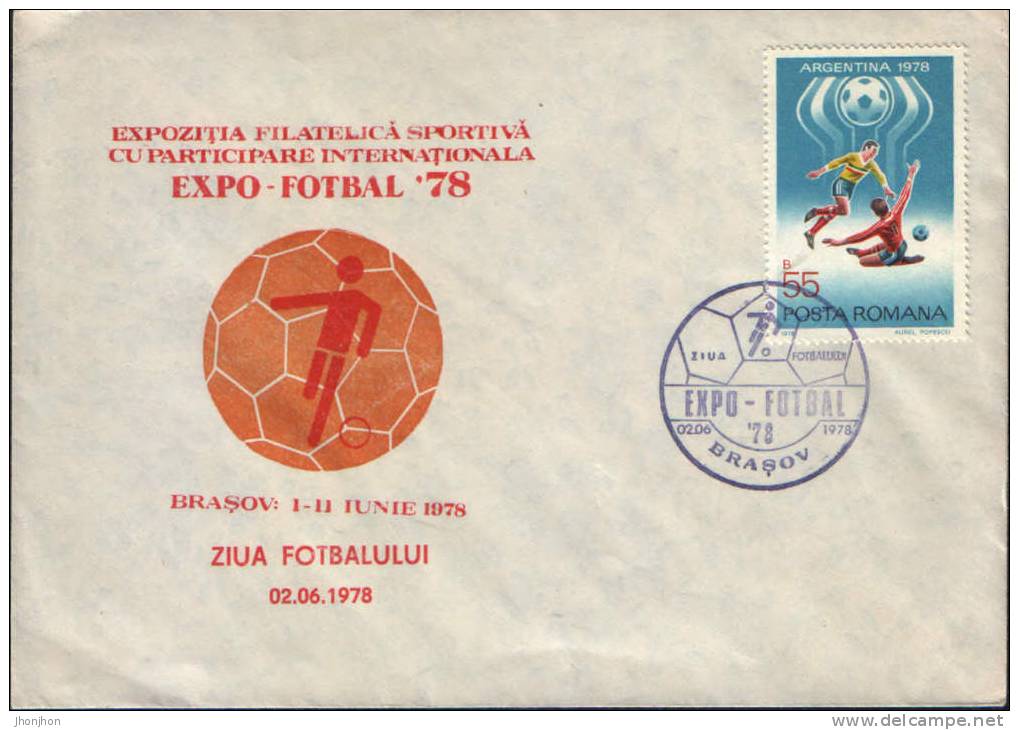 Romania- Occasional Cover 1978- Football World Cup In Argentina - 1978 – Argentina
