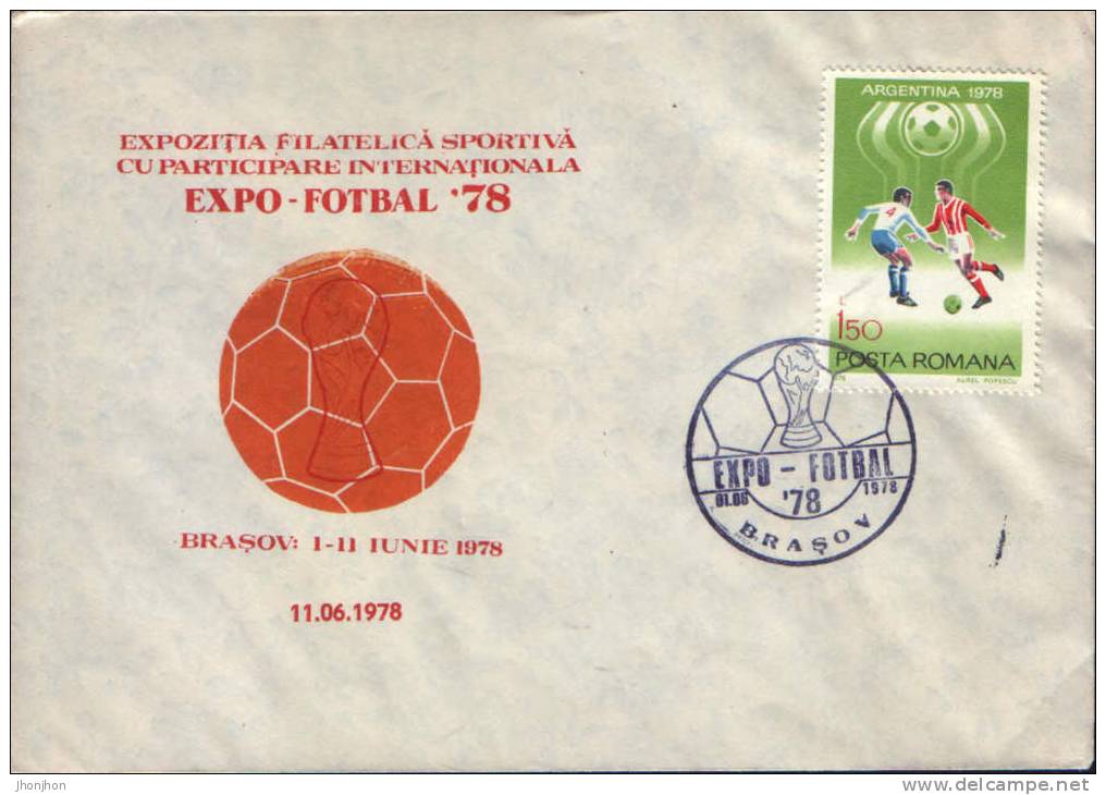 Romania- Occasional Cover 1978- Football World Cup In Argentina - 1978 – Argentina