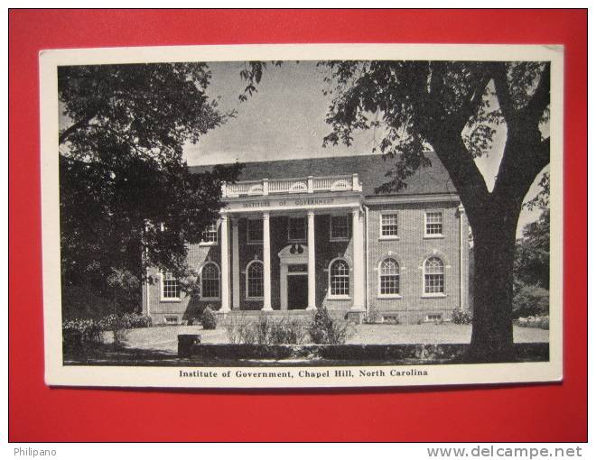 North Carolina > Chapel Hill --Institute Of Government    Vintage Wb -  ===  -- Ref 252 - Chapel Hill