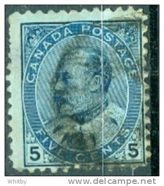 Canada 1903 5 Cent King Edward VII Issue #91 - Used Stamps