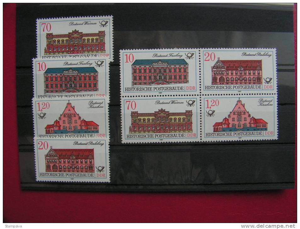 == DDR  Fische 1987  ** MNH Lot  Post  Michel €  5,50 - Se-Tenant