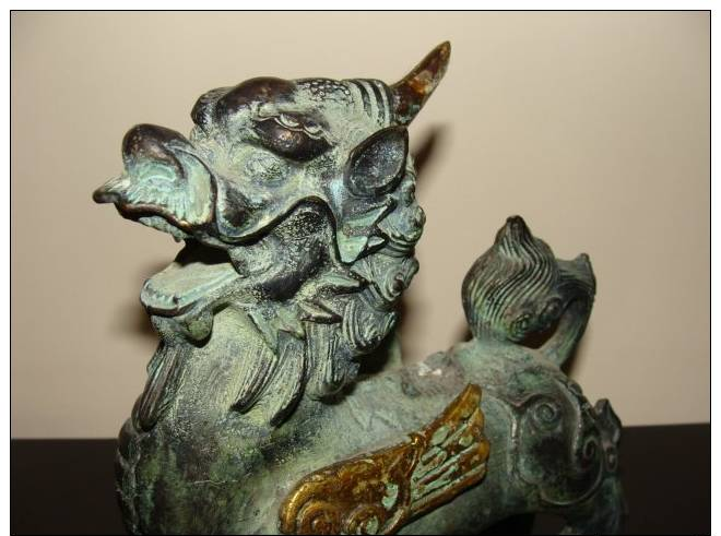 Rare Old  BRONZE GARGOYLE Statue - Bronzes