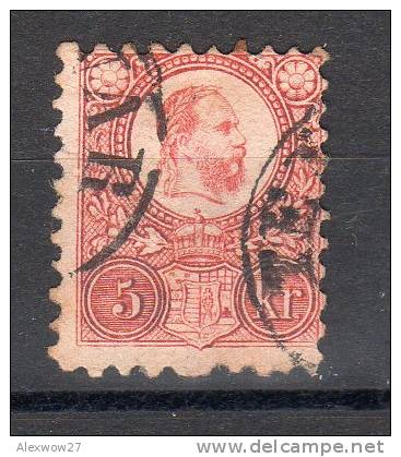 Ungaria / Hungary 1871 --Franz Josef  I --5k Perf.9 1/2 Us. 20$ - Usado