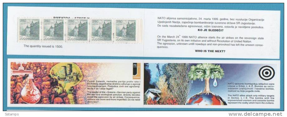1999 X  JUGOSLAVIJA JUGOSLAWIEN JUGOSLAVIA NATO STOP THE BOMB EUROPA PROTECTION NATURA BOOKLET INTERESSANTE - Postzegelboekjes