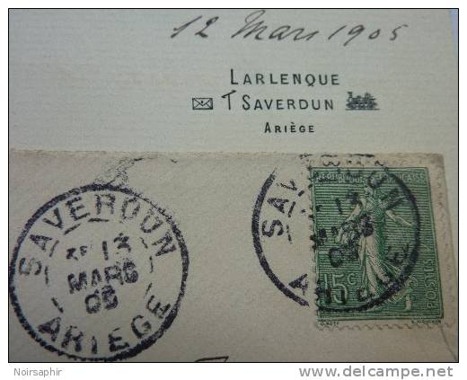 1905 LETTRE AUTOGRAPHE HENRI DE SEYNES DE LARLENQUE SAVERDUN ARIEGE - HOSPICE AVEUGLES SOURDS-MUETS CONSTANTINOPLE - Documenti Storici