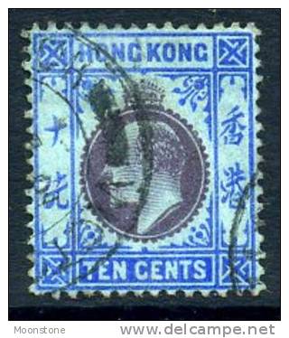 Hong Kong Edward VII 1904 10c Blue & Purple, Used - Gebruikt