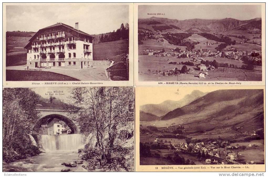 Megève.. 1 Lot De  4 Cp  Vues Diverses - Megève