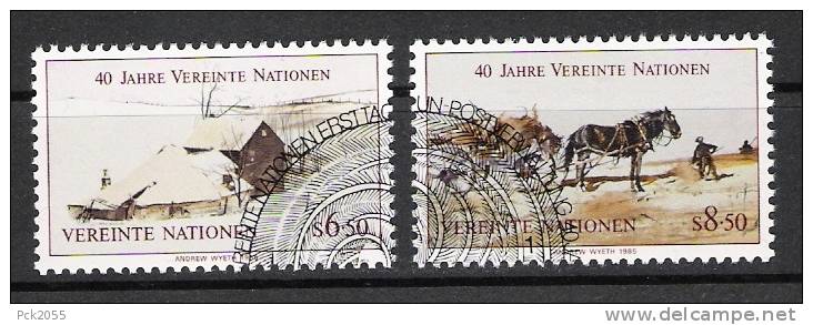 UNO Wien 1985 MiNr.51A-52A Gest. 40.Jahre UNO ( 302) - Used Stamps