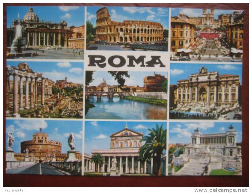 Roma - Mehrbildkarte - Mehransichten, Panoramakarten