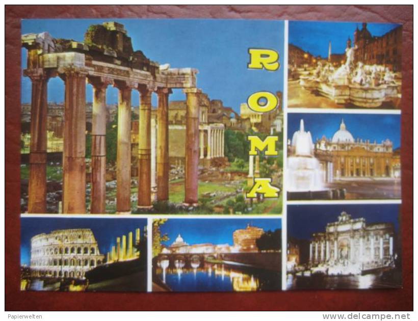Roma - Mehrbildkarte - Panoramische Zichten, Meerdere Zichten