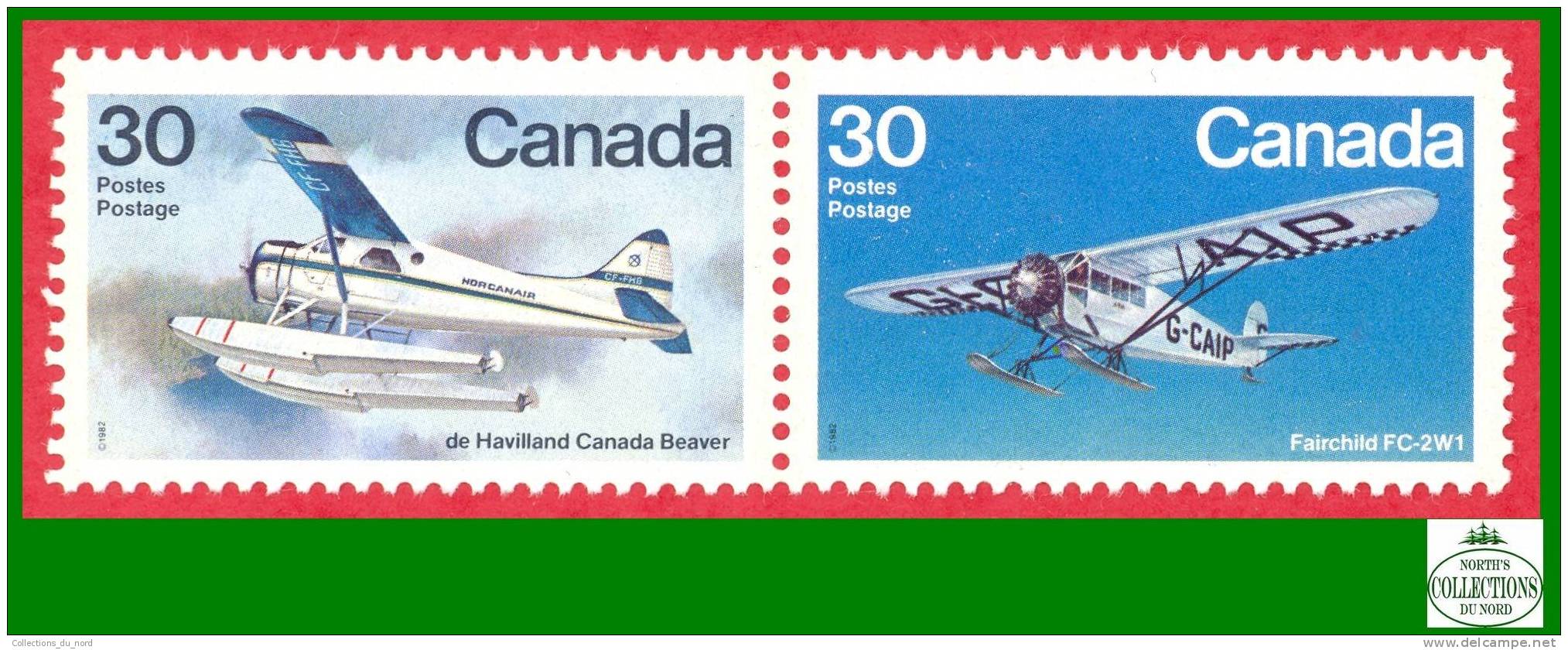 Canada,  Bush Auircraft # 969 & 970 - Scott - Unitrade - Mint / Neuf - Avion De Brousse - Neufs