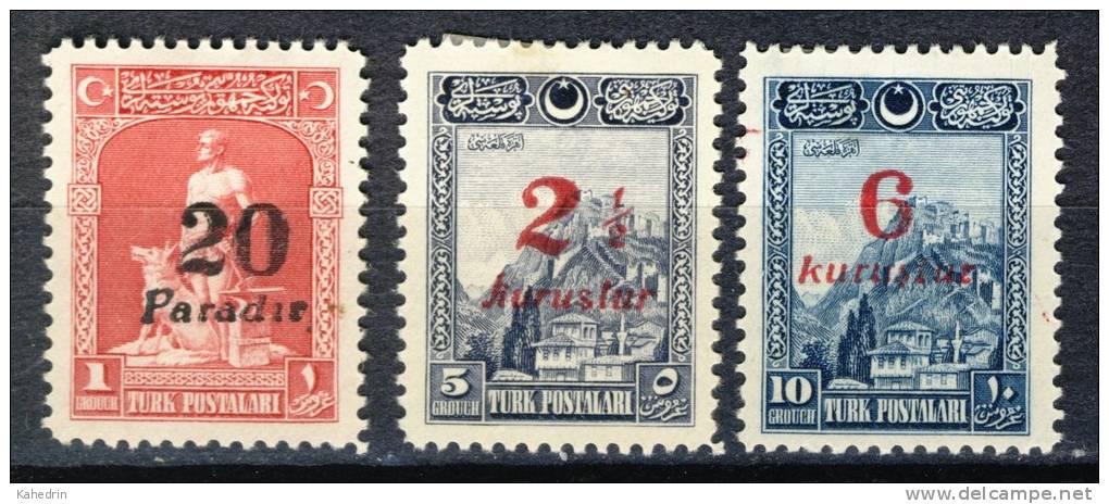 Turkey/Turquie/Türkei 1929, Complete Set With Overprint *, MH - Ongebruikt