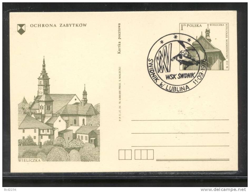 POLAND 1976 (16 SEPT SWIDNIK K LUBLINA) SPECIAL CANCEL 25TH ANNIV SWIDNIK HELICOPTER FACTORY  (MYSLICKI A76 205) - Elicotteri