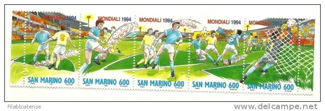 1994 - San Marino 1418/22 Mondiali Negli USA   ++++++ - 1994 – États-Unis