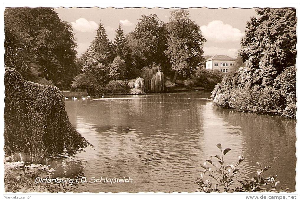 AK Oldenburg I. O. Schloßteich 12. 3. 59 - 14 (23) OLDENBURG (OLDB) 3 H Nach Hamburg Mit 1 X 10 PF DEUTSCHE BUNDESPOST - Oldenburg (Holstein)