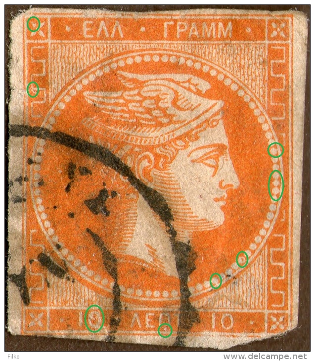 Hermes,1868,10 L. ,Scott#26,used As Scan - Used Stamps