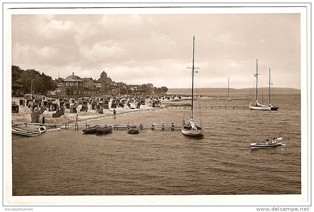 AK Ostseebad Niendorf Blick Von Der Seebrücke -1. 9. 39 LÜBECK 2 Nach Ludwigshafen Rhld. Mit 1 X 6 PF DEUTSCHES REICH - Timmendorfer Strand