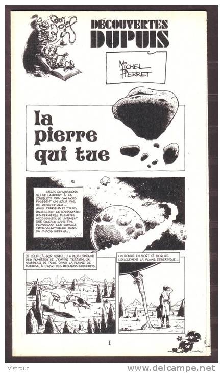 "La Pierre Qui Tue - épisode 1" De M. Pierret - Supplément à Spirou 1988 - Découverte DUPUIS. - Spirou Magazine