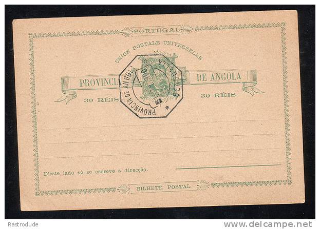 PORTUGAL – ANGOLA 1900 – 30 REIS POSTAL STATIONERY CARD - Angola