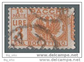Italia Regno - Pacchi Postali: £ 3 - Prima Parte (n° 32) Con Fasci Al Centro - 1927/32 - Colis-postaux