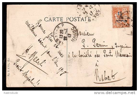 FRANCE – MAROC 1917 – Yv. # 42 ON PPC - Other & Unclassified