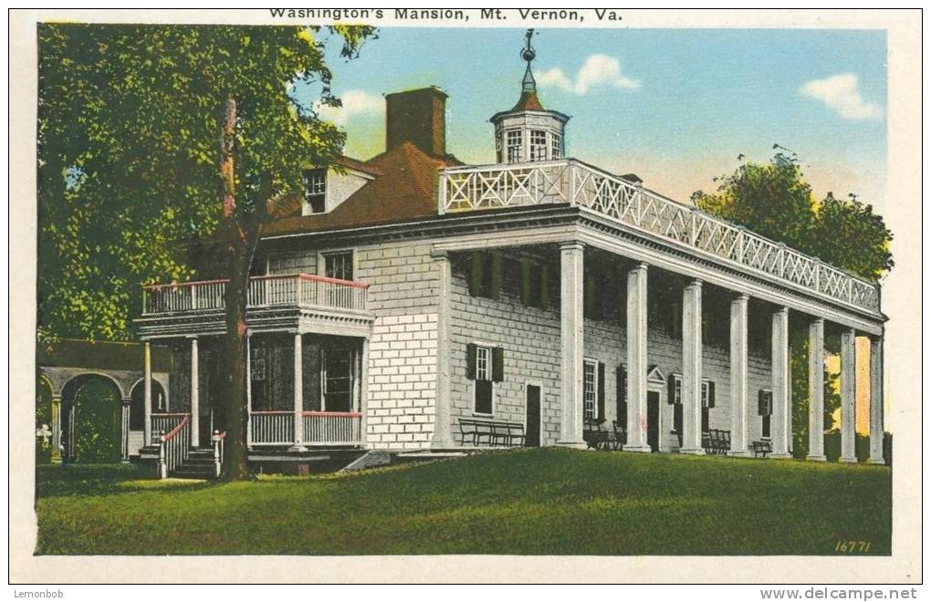 USA – United States – Washington's Mansion, Mt. Vernon, Va, 1920s Unused Postcard [P5572] - Other & Unclassified